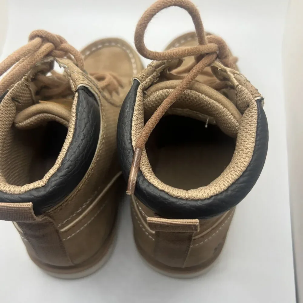 Levis Little Boy's Dean-Walker Sneaker Boots High-Top Shoes Mocha/Tan Sz 12